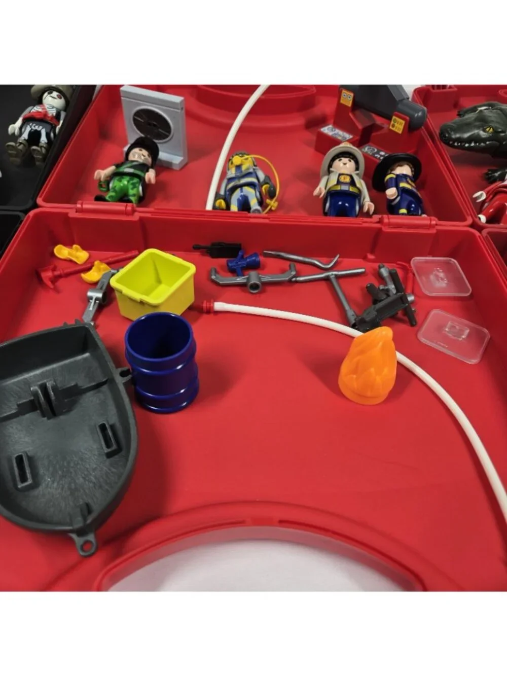 Playmobil Lot Carry Case, Pirates, Christmas, First Responder Alligator, Raft